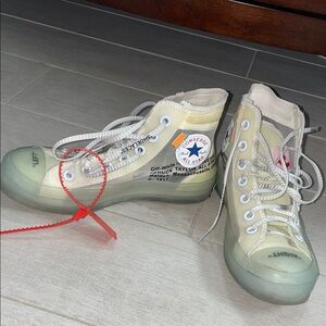 Off-White x Converse Translucent Sneakers - Cream and Red